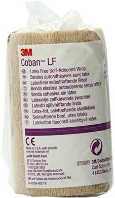 3M Coban LF Latex Free Self Adherent Wrap Crepe Bandage(4 cm)
