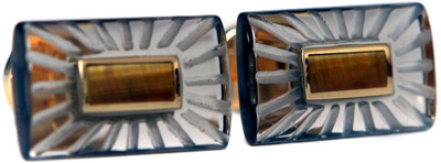 Blacksmithh Crystal Cufflink(Beige)