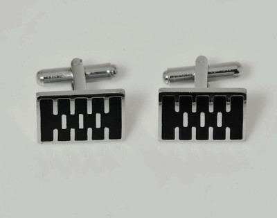 Tiekart Stainless Steel Cufflink(Black)