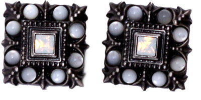 Blacksmithh Metal Cufflink(White)