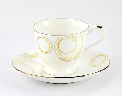 Bharat Bone China(Gold, Pack of 12)