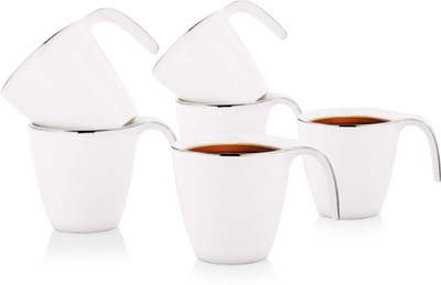 Buono Casa Ceramic(White, Pack of 6)