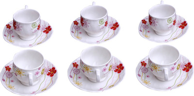 Pearl Bone China(Multicolor, Pack of 12)