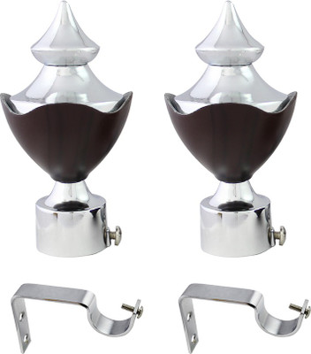 JAKABA Brown Curtain Knobs(Pack of 4)