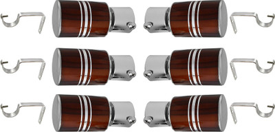 JAKABA Brown Curtain Knobs(Pack of 12)