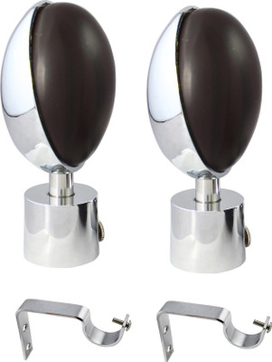 JAKABA Brown Curtain Knobs(Pack of 4)