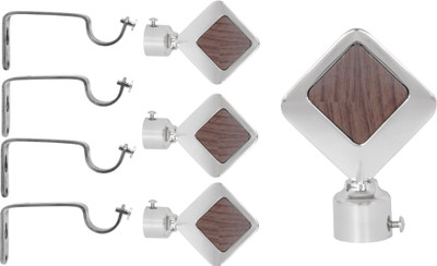 S Decor Silver, Brown Rod Rail Bracket