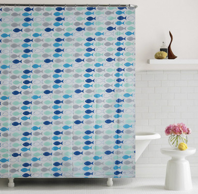 Home Candy PVC Shower Curtain 180 cm (6 ft) Single Curtain(Animal Multicolor)