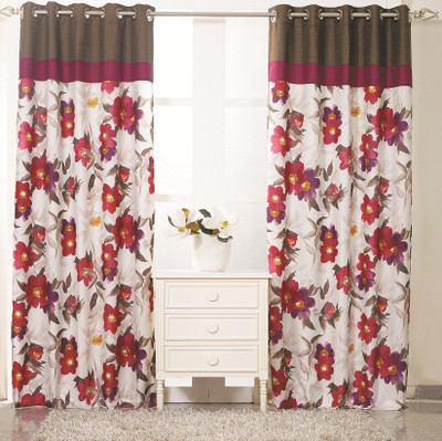 KC HOME 213 cm (7 ft) Polyester Door Curtain Single Curtain(Floral, Red, Brown, White), Brown;red;white
KC HOME 213 cm (7 ft) Polyester Door Curtain Single Curtain(Floral, Red, Brown, White), Brown;red;white