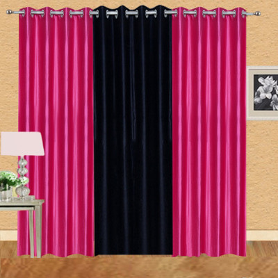 Ville Style 275 cm (9 ft) Polyester Long Door Curtain (Pack Of 3)(Solid, Pink, Black), Black;pink
Ville Style 275 cm (9 ft) Polyester Long Door Curtain (Pack Of 3)(Solid, Pink, Black), Black;pink