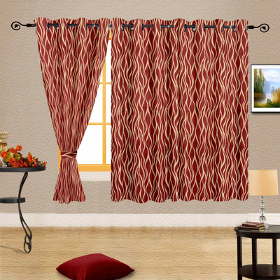 Cortina 150 cm (5 ft) Polyester Window Curtain (Pack Of 2)(Abstract, Maroon)
Cortina 150 cm (5 ft) Polyester Window Curtain (Pack Of 2)(Abstract, Maroon)