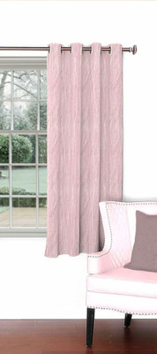 Skipper 153 cm (5 ft) Blends Window Curtain Single Curtain(Abstract, Pink)
