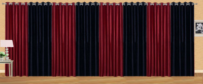 Ville Style 275 cm (9 ft) Polyester Long Door Curtain (Pack Of 8)(Solid, Maroon, Black), Black;maroon
Ville Style 275 cm (9 ft) Polyester Long Door Curtain (Pack Of 8)(Solid, Maroon, Black), Black;maroon