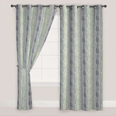 Presto 150 cm (5 ft) Polyester Window Curtain (Pack Of 2)(Abstract, Brown)