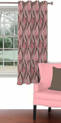 Skipper 153 cm (5 ft) Blends Window Curtain Single Curtain(Motif, Pink)