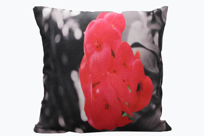 Adishma Printed Cushions Cover(40 cm*40 cm, Black, Red, Grey), Black;grey;red