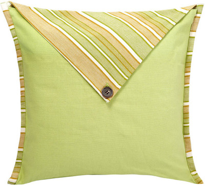 Jodhaa Striped Cushions Cover(38 cm*38 cm, Light Green)