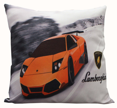 Adishma Printed Cushions Cover(40 cm*40 cm, Orange, White)