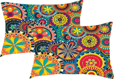 Sleep Nature's Printed Pillows Cover(Pack of 2, 68.58 cm*45.72 cm, Multicolor)