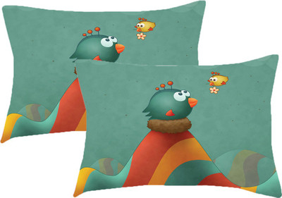Sleep Nature's Printed Pillows Cover(Pack of 2, 68.58 cm*45.72 cm, Multicolor)