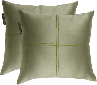 Lushomes Geometric Cushions Cover(Pack of 2, 30 cm*30 cm, Green)