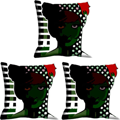 IndiWeaves Printed Cushions Cover(Pack of 3, 12 cm*12 cm, White, Yellow)