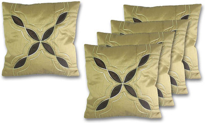 Veer Creations Abstract Cushions Cover(Pack of 5, 40 cm*40 cm, Beige, Brown)