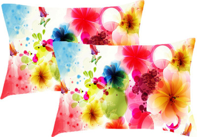 Sleep Nature's Printed Pillows Cover(Pack of 2, 68.58 cm*45.72 cm, Multicolor)