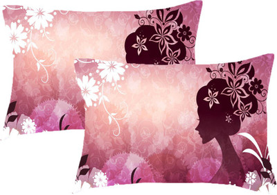 Sleep Nature's Printed Pillows Cover(Pack of 2, 68.58 cm*45.72 cm, Multicolor)