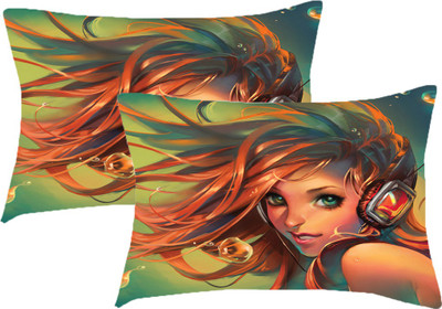 Sleep Nature's Printed Pillows Cover(Pack of 2, 68.58 cm*45.72 cm, Multicolor)