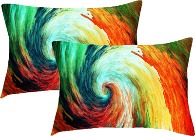Sleep Nature's Printed Pillows Cover(Pack of 2, 68.58 cm*45.72 cm, Multicolor)