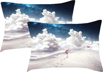 Sleep Nature's Printed Pillows Cover(Pack of 2, 68.58 cm*45.72 cm, Multicolor)