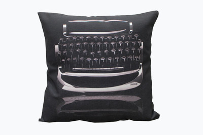 Adishma Printed Cushions Cover(40 cm*40 cm, Black, White)