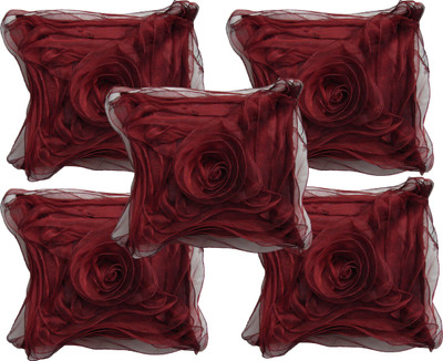 HOME SHINE Floral Cushions Cover(Pack of 5, 40 cm*40 cm, Maroon) 
HOME SHINE Floral Cushions Cover(Pack of 5, 40 cm*40 cm, Maroon)