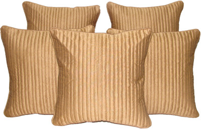 HOME SHINE Plain Cushions Cover(Pack of 5, 30 cm*30 cm, Beige)