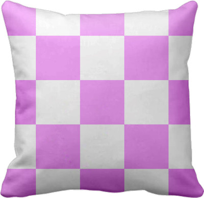 SajawatHomes Abstract Cushions Cover(30 cm*30 cm, White, Pink), Pink;white