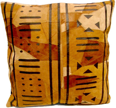 Homeblendz Abstract Cushions Cover(40 cm*40 cm, Black, Brown)