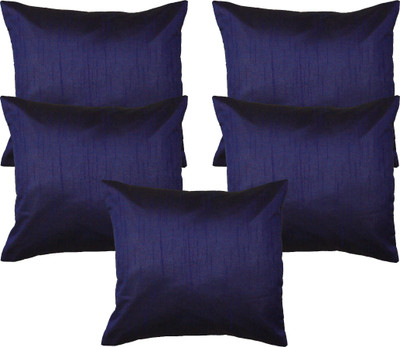 HOME SHINE Plain Cushions Cover(Pack of 5, 30 cm*30 cm, Blue)