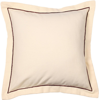First Row Plain Cushions & Pillows Cover(Pack of 2, 40 cm*40 cm, White)