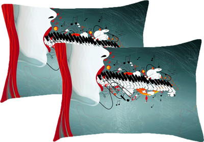 Sleep Nature's Printed Pillows Cover(Pack of 2, 68.58 cm*45.72 cm, Multicolor)