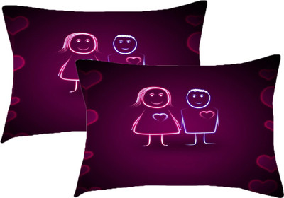 Sleep Nature's Printed Pillows Cover(Pack of 2, 68.58 cm*45.72 cm, Multicolor)