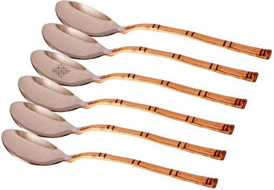 IndianArtVilla Spoons Steel, Copper Cutlery Set(Pack of 6)