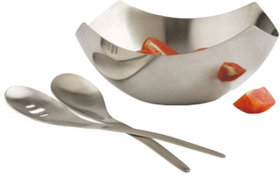 Tricon Salad Bowl Set Stainless Steel Cutlery Set(Pack of 3)