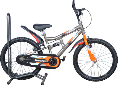 Atlas Trooper TT 20T 20 T Single Speed Recreation Cycle(Grey, Orange)