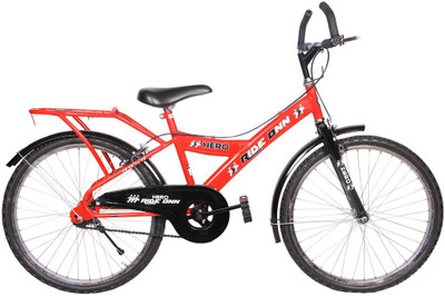 Hero Rideonn Single Speed 24 T Mountain/Hardtail Cycle(Single Speed, Red)