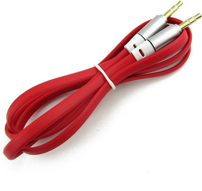 White Panther 24 Kt Gold Plated AUX Cable(Red, White)