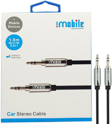IMobile 1 M Aux Cable Car Stereo Audio Cable(Black)