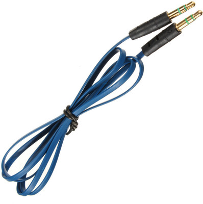 Iway Colourful 3.5 mm Male to Male Stereo Audio Flat AUX AUX Cable(Blue)