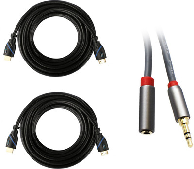 CE Buy 2 30 Feet High Speed & Get Free 1.5 Feet 3.5mm Male to Female Audio Extension HDMI Cable(Compatible with HDTV, Blu Ray, Set Top Box, Laptop, Black)
CE Buy 2 30 Feet High Speed & Get Free 1.5 Feet 3.5mm Male to Female Audio Extension HDMI Cable(Compatible with HDTV, Blu Ray, Set Top Box, Laptop, Black)