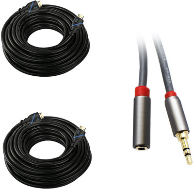 CE Buy 2 50 Feet High Speed & Get Free 1.5 Feet 3.5mm Male to Female Audio Extension HDMI Cable(Compatible with HDTV, Blu Ray, Set Top Box, Laptop, Black)
CE Buy 2 50 Feet High Speed & Get Free 1.5 Feet 3.5mm Male to Female Audio Extension HDMI Cable(Compatible with HDTV, Blu Ray, Set Top Box, Laptop, Black)